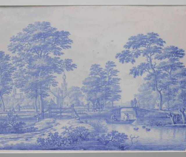 Plaque with a View of Overschie near Rotterdam